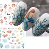 12 Sheets Ocean Nail Stickers, Summer Nail Art Decals Water Transfer Nail Art Stickers Dolphin Shell Starfish Seahorse Cute Marine Animals Design Sea Beach Nail Art Accessories for Women DIY Manicure