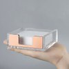 Rose Gold Sticky Note Holder Clear Post Note Holder Acrylic Memo Pad Holder Notpad Dispenser for Office Home School Elegant Desk Accessory