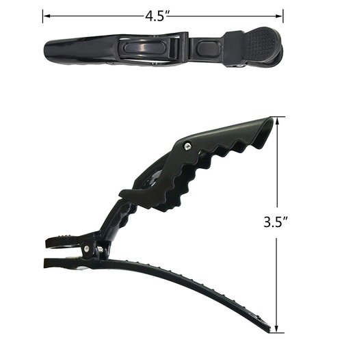 F-BBKO Hair Clips for Styling, 10Pcs Hair Clips for Women, Wide Teeth, Double Hinged Design, Professional Hair Salon Quality