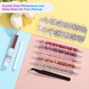 Shynek 3600Pcs Gems Rhinestones with Makeup Glue, Tweezers Dotting Tools for Face Nail Art Body Hair Eye Jewels Crafts Decoration