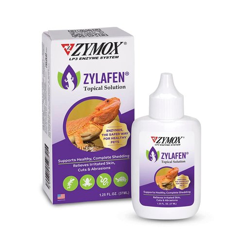 Zymox Zylafen Topical Solution for Reptiles, 1.25 oz. – Supports Healthy, Complete Shedding for Lizards, Snakes, Turtles & Frogs – Soothes Irritated Skin: Abrasions, Wounds, & Abnormal Shedding