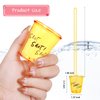 Hillban 24 Pcs Shot Glass on Necklace Colorful Shot Glass Hot Pink Bachelorette Wedding Shot Cups Necklace Bride and Groom Supplies for Wedding Party