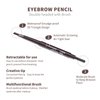 Berinist 12Pcs Medium Brown Eyebrow Pencil Set， Retractable Eyebrow Pencil with Brow Brush, Professional Eyebrow Shaping and Filling Pencil for Women Eye-Makeup, Easy to Color, Waterproof Long-lasting