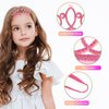 CURASA Elastic Headbands for Girls Glitter Tiara Headband for Baby Girls Head Bands Rhinestone Birthday Head Band for Girls Toddler Princess Crown Headband Kids Hairband Children Hair Accessories