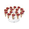 Peohud 2 Pack Ice Cream Cone Holder, 16 Holes Acrylic Ice Cream Cone Display Stand, Clear Waffle Hand Roll Sushi Display Rack for Weddings, Birthday Parties, Anniversaries, Round