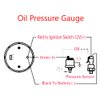 ESUPPORT Car 2" 52mm Digital Oil Press Pressure Gauge Blue LED