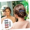 Beatifufu 4pcs Leather Hairpin French Hair Stick Ponytail Hair Pin Hair Ornaments for Women Hair Stick Barrette French Hair Clip Leather Hair Beech The Slide Miss Dense