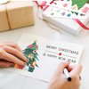 Mobiusea Creation Christmas Party Favors | Make a Tree Stickers | 40 pcs Christmas Crafts for Kids Bulk | 4 x 6 inch | Clear Christmas Tree and Ornament Decorating Craft Sticker Set