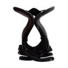 3.75 inch Concentric Circles Jaw Clip for Women - Black