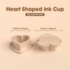 EZ Tattoo Ink Cups - 200pcs Heart Shaped Spliceable Tattoo Ink Caps Biodegradable Disposable ECO-Friendly Pigment Holder Ink Caps for Tattooing Tattoo Supplies