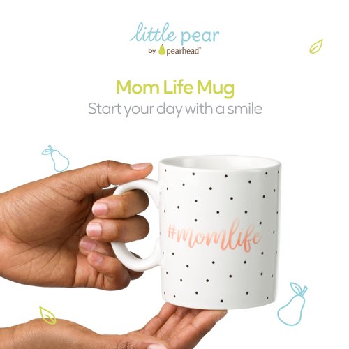 Little Pear Mom Life Mug, Ceramic Coffee Cup, Ideal Gift for New and Expecting Moms, Dishwasher Safe and Microwave Safe, 13oz