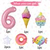 Donut 6th Birthday Decorations,Sweet 6th Birthday Party Decorations for 6th Birthday Donuts Foil Balloons Sweet 6th Donut Birthday Party Decorations Party Supplies Backdrops for Girls