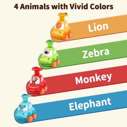 Amy&Benton Animal Car Baby Toys for 1 2 Year Old Boy|First Birthday Gifts for Toddler Toys Age 1-2|1 2 Year Old Boy Birthday Gift for Infant Toddlers