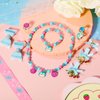 PinkSheep Penguin Gifts for kids Christmas Toy Jewelry for Little Girls: 11 Pack Cute Necklace Bracelet Ring Play Purse Dress up for Girls, 3-6 Year Old Girl Birthday Gifts