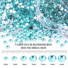 BELICEY 6000Pcs Resin Rhinestones for Crafting 2/3/4/5/6mm Lake Blue Flatback Round Crystal Gems Beads for DIY Nail Art Makeup Crafts Clothes Tumblers Decoration with Tweezers and Picking Pen