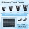 Lash Clusters 96 Pcs Cluster Lashes Eyelash Clusters DIY Cluster Eyelash Extensions Individual Lashes Thin Band & Soft(Cirrus,C-14-20mix)