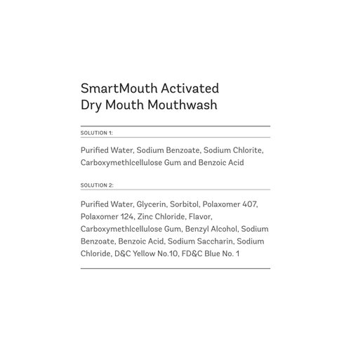 SmartMouth Activated Mouthwash for 24-Hour Bad Breath Protection and Dry Mouth Relief Plus Tongue Cleaner, 16 Fluid Ounce