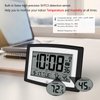 WallarGe Atomic Clock with Indoor Temperature and Humidity, 12.5 Inch Self-Setting Digital Wall Clock or Desk Clock, Battery Operated Digital Clock Large Display for Seniors, Auto DST
