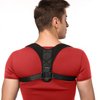 Stayfit Posture Corrector Unisex Back Brace, Adjustable Upper Back Pain Relief Support, Spine Neck Straightener Strap Black