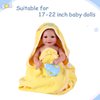 16 Pcs Baby Doll Bath Set, Baby Doll Accessories with Bath Towel for 12-20 Inch Baby Dolls, Pretend Shampoo, Soap, Cream, Doll Play Set Kids Gift