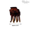 Parcelona French Pinch Mini Tortoise Brown Black Clear Celluloid Acetate Jaw Hair Claw Clips