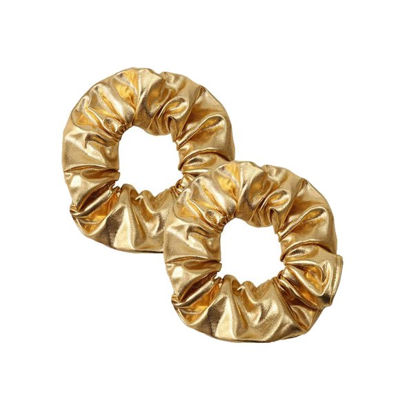 Gold Hair Scrunchies Elastic Hair Bands for Girls, Women Hair Accessories. Hair Accessories Hair Ties for Women's Hair Elastics Bands Ponytail.(FJ78-Gold E)