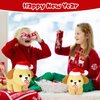 JIAJEGTGT Dog Plush Pillow, Dog Stuffed Animal Cute Christmas Plush Stuffed Dog Plushies Doll, Soft Christmas Stuffed Animal Toy for Kids