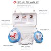 NOVAMEDIC First Aid CPR Mask Kit for Adult, Child and Infant, 8.3”x5”x”3.1”, Detachable Single Valve Pocket Resuscitator with Hard Case, Wall Mount and Vinyl Gloves
