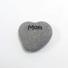 Mom Engraved Stone Heart Shaped Inspirational Sandblast Stone, Perfect Gorgeous Mothers day Birthday Unique Gift Ideas, Natural Beach Pebble Rock