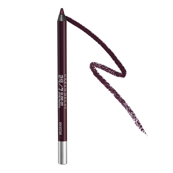 URBAN DECAY 24/7 Glide-On Eyeliner Pencil, Rockstar - Darkest Eggplant with Shimmer Finish - Award-Winning, Waterproof Eyeliner - Long-Lasting, Intense Color