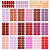 WOKOTO 20 Sheets Red Series Solid Color Full Nail Wraps with Nail File Self-Adhesive Nail Stickers Real Nail Polish Strips for Women Nails Art