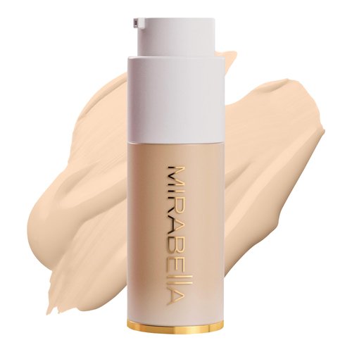Mirabella Invincible For All HD Full Coverage Foundation Makeup, Liquid Foundation for Sensitive Skin and All Skin Types with Age-Defying Benefits, Hyaluronic Acid and Matrixyl 3000, Ivory I30