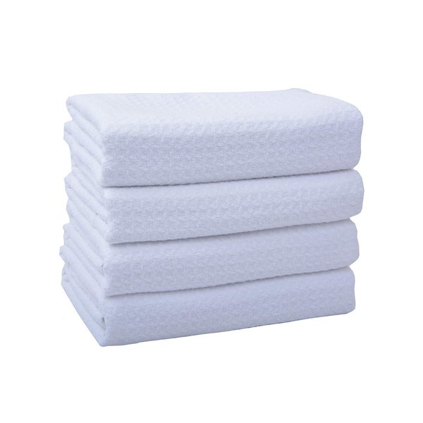 VIVOTE Microfiber Kitchen Towels DIY Sublimation Blank White Tea Towel Waffle Weave Dish Towels Super Absorbent Soft Fast Drying Dish Cloths Reusable Cleaning Cloths 4Pack White 16 Inch X 24 Inch