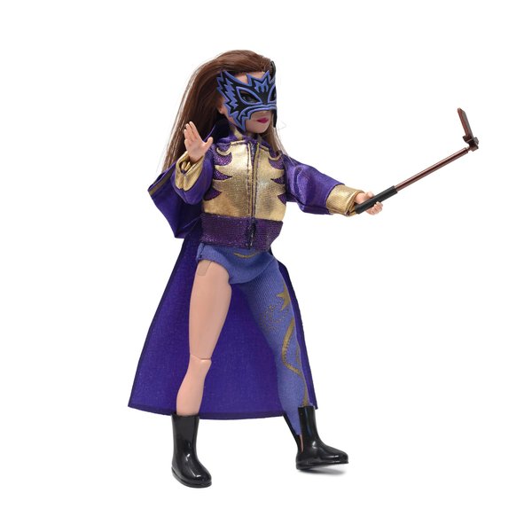 Boss Fight Studio Lady Maravilla, I Am Brilliance Doll, Lucha Libre Collectible Action Figure – Highly Articulated Soft Goods Figurine with Accessories Including Smartphone and Selfie Stick – 1:12