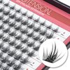 DIY Eyelash Extension Lash Clusters 120 Clusters False Eyelash 3D Effect Individual Natural Lashes Set at Home Eyelash Extension Kit Lashes Pack Sparkle Mixed