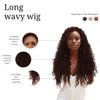 LICATEAT Brown Lace Front Wigs for Women V Part Long Curly Loose Wave Wig Heat Resistent synthetic Hair (26 Inch)