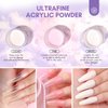 SAVILAND Acrylic Nail Kit with Drill: Clear/Pink/White Beginner Nail Kit Acrylic Set, Professional Acrylic Powder and Liquid Set Cuticle Oil for Nail Extension Home DIY Easy to Use Acrylic Kit