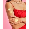 xo, Fetti Golden Birthday Temporary Tattoos - 50 gold styles | Birthday Party Decorations, Fun Birthday Girl Party Favors, HBD, Older Wiser Hotter, Fifty and Fabulous, Funny Bday Gift