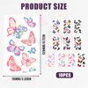10 Sheets/99pcs Butterfly Temporary Tattoos, Colorful Butterfly Tattoo Stickers Waterproof Cute Butterfly Tattoo for Girls Women Daily Makeup Birthday Party Carnival
