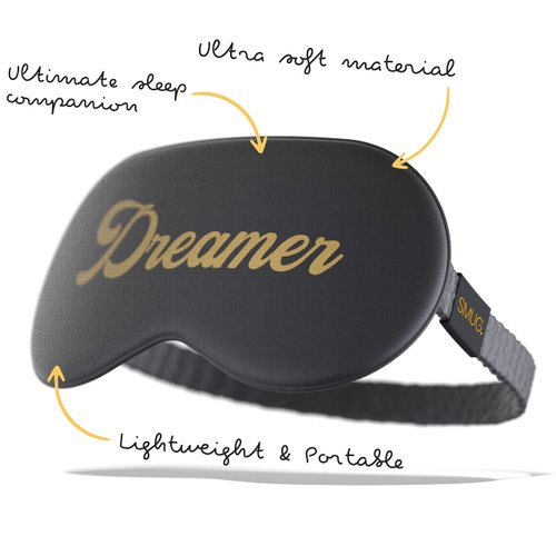 SMUG Satin Sleep Mask & Eye Mask | Travel Sleep Masks for Women & Men | Soft Sleeping Eye Mask to Nourish Skin & Reduce Dark Circles | Eye Sleep Mask Shades to Block Out Light | Dreamer