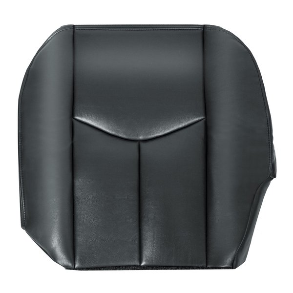 ECOTRIC Driver Side Bottom Replacement Seat Cover Compatible with 2003-2006 Chevy Silverado 1500 2500 Synthetic Leather Dark Gray