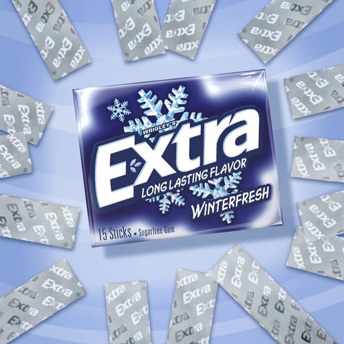 Extra Wrigleys Winterfresh Gum, 15 Count Sticks (Pack of 10)
