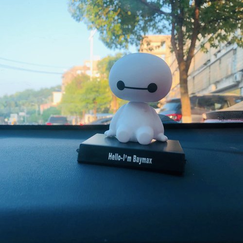 ITUBLE Anime Baymax Car Accessories Interior for Women Men Bobbleheads Figures Car Dashboard Decorations Bobble Head Car Dash Board Decor Funny Car Ornaments Charm Accessories with Phone Holder (c2)