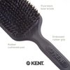 Kent AH13G Airhedz Pro Pure Bristle Paddle Brush (Medium, Grey) - for Smoothing and Finishing