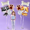 8 Pcs Dog Balloon 28 Inch Corgi Husky Puppy Foil Balloons Dog Paw Balloon Paw Print Balloons Dog Balloons for Puppy Birthday Party Decorations Dog Birthday Party Supplies