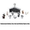 Replacement Parts for Little-People Christmas Nativity Playset - Replacement Donkey, Cow, Goat and Chicken ~ Works with FPT07, DPX53, J2404 and Many Other Sets