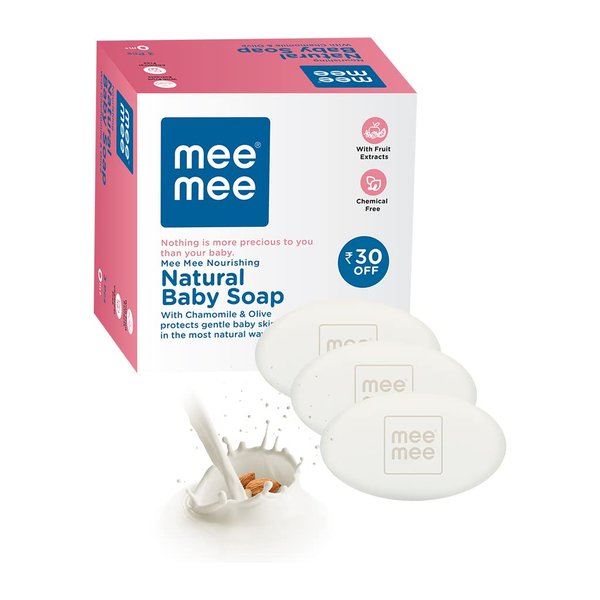 Nourishing Baby Soap with Almond & Milk Extracts 75g (Pack of 3)