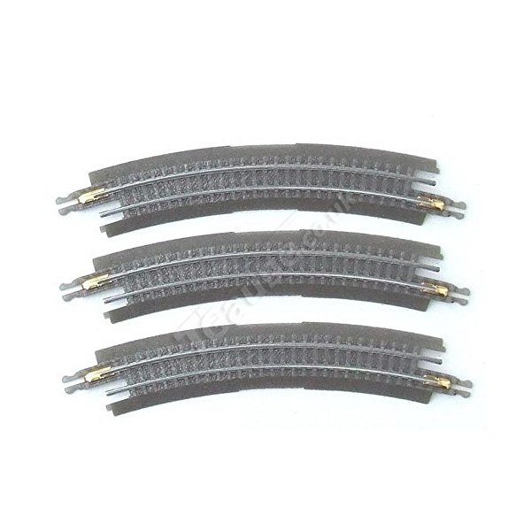 T Gauge Model Trains 1:450 Scale 3 Pieces Curved Track 30 Degrees 157.5mm