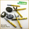 PINTAR | 6 PACK | Gold & Silver Acrylic Paint Markets Extra Fine Tip | Leather, Shoes, Rock Painting, Ceramic Glass, Wood, Paper, Fabric | Acrylic Paint Pens | 3 Gold & 3 Silver, 0.7mm