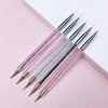 Mcduyant 5 Pieces Nail Polish Pens for Nail Art Resin Nail Art Palette Nail Holder Mixing Palette Nail Design Brushes